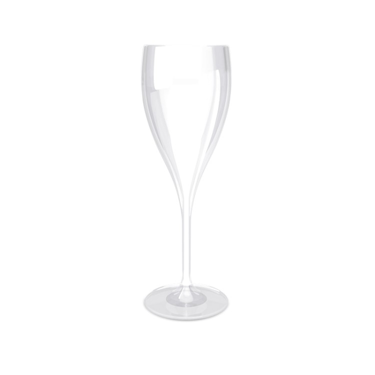 FLUTE CHAMPAGNE EN PLASTIQUE REUTILISABLE (SAN) 16 cI RAS BORD - SAN