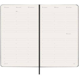 Moleskine Agenda L vertical 12 mois Moleskine à couverture rigide