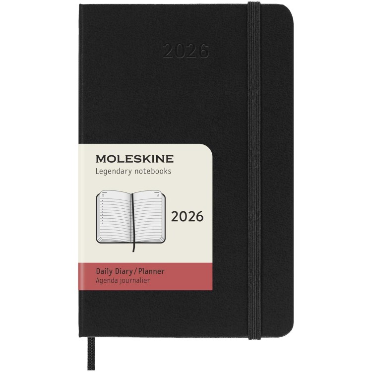Moleskine Agenda de poche quotidien 12 mois Moleskine à couverture rigide