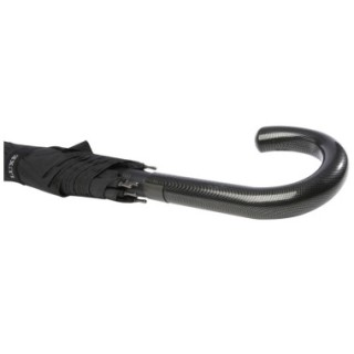 Luxe Parapluie Fontana de 23" à ouverture automatique avec aspect carbone et poignée courbe
