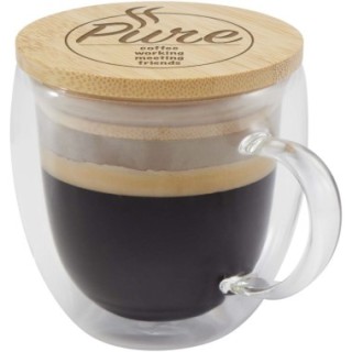 Seasons Tasse en verre Lenora de 250 ml avec couvercle en bambou
