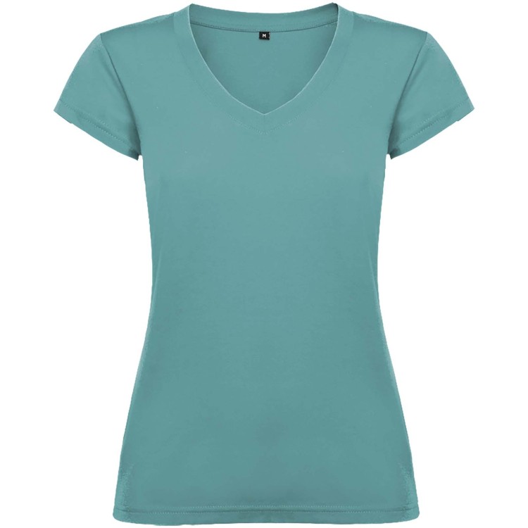 Roly T-shirt de 155 g/m² Victoria à col en V et manches courtes pour femme