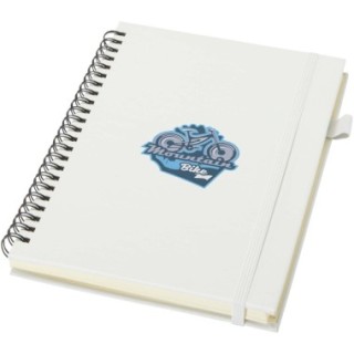 JournalBooks Cahier à spirales Liss A5 à couverture rigide en plastique recyclé