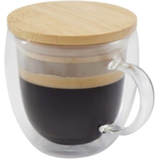 Seasons Tasse en verre Lenora de 250 ml avec couvercle en bambou