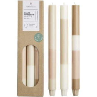 Originalhome Bougies d’aspect craie Originalhome par lot de 4