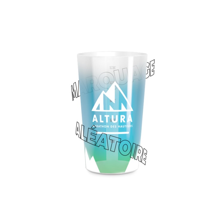 GOBELET PLASTIQUE REUTILISABLE 30 cl RAS BORD (IML) - PP