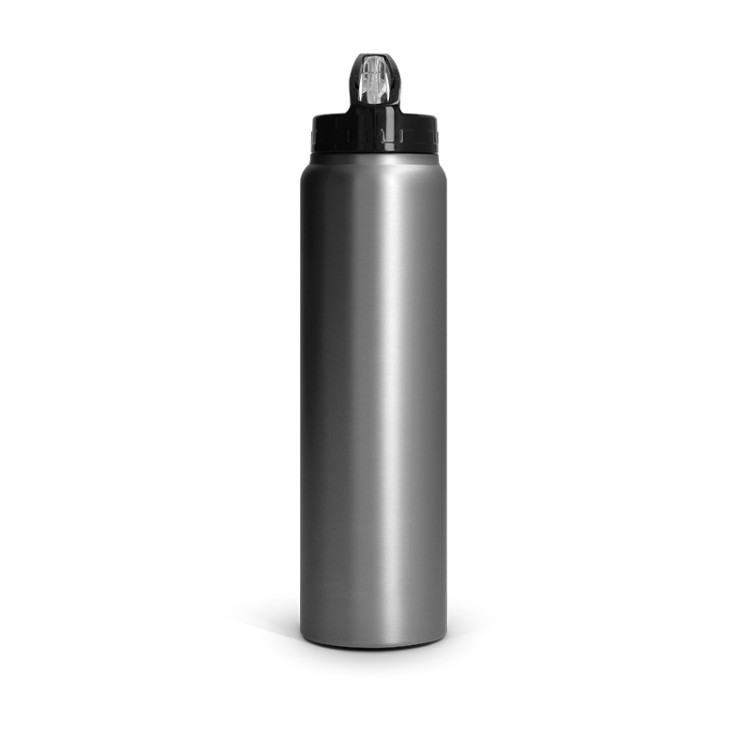BOUTEILLE GOURDE 1 L INOX AVEC PAILLE - PP, SILICONE, INOX