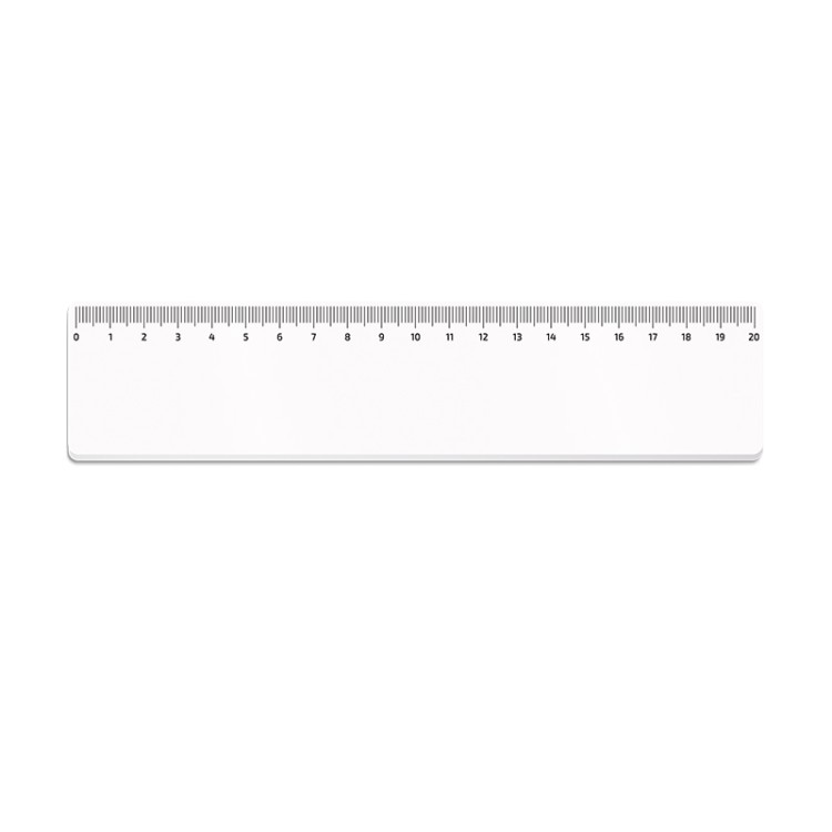 REGLE SUR-MESURE EN PMMA EP. 2mm DIM.20,5x4,5 cm (100 cm2 MAXI) - PMMA